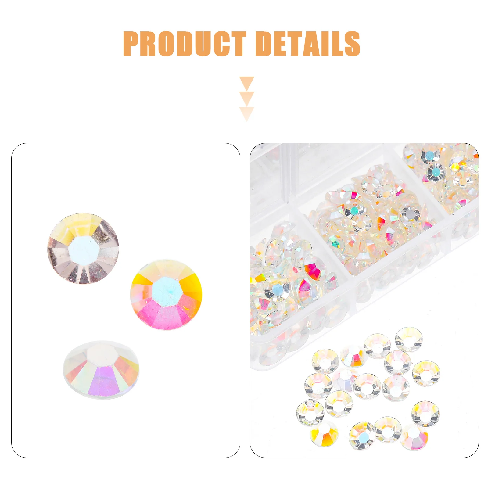 

1 Box Resin Flatback Rhinestones Manicure Decorative Nail Charms Small Colored Rhinestones for Crafts DIY Nail Art Accessories