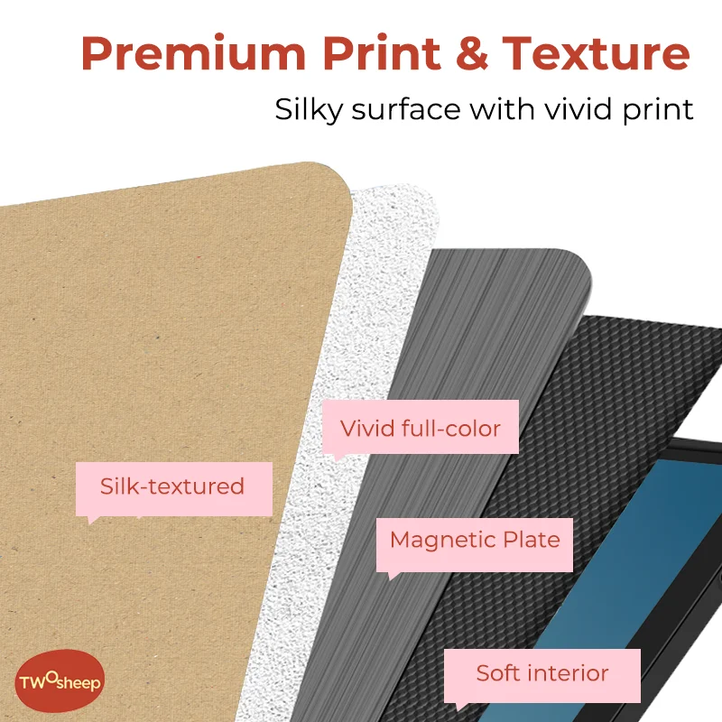 Custodia Twosheep per Boox Go 10.3 Boox NoteX3 Pro e Boox T10c Flip magnetica Auto Sleep Wake No Shell Design Notebook Design