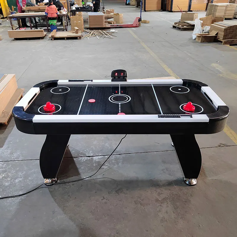 Manufacturer's 6FT Digital Scorer Air Hockey Game Table with Audio Electronic System MDF Material for Entertainment Playing