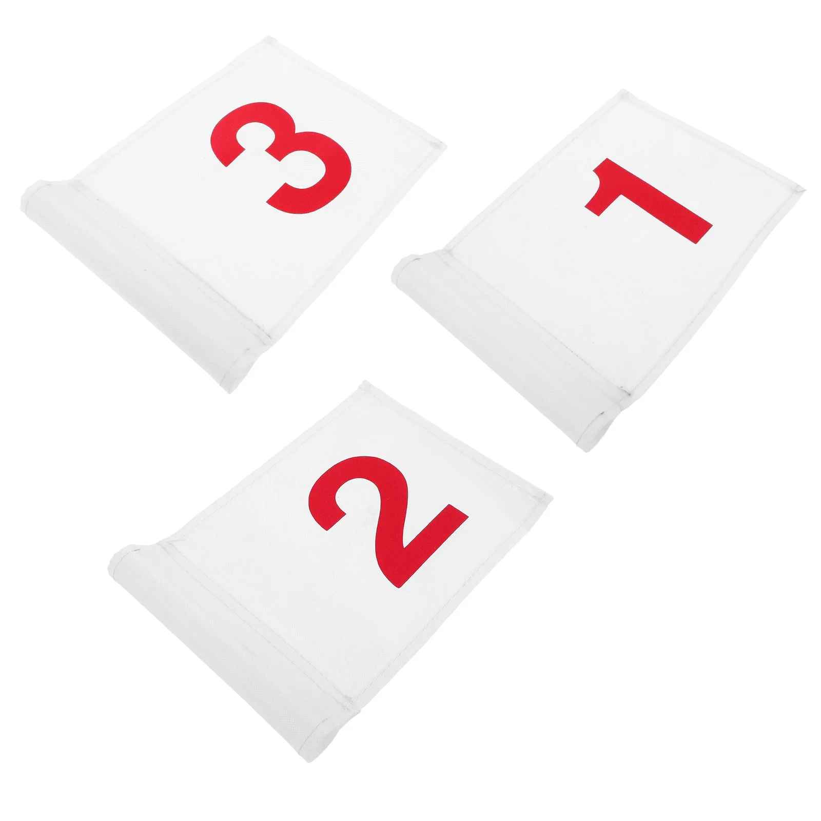 

3Pcs Golf Flags Nylon 8.65x6.29 Inch Numbered Yard Hole Mini Pins Backyard Garden Practice Portable Training Golf Accessories
