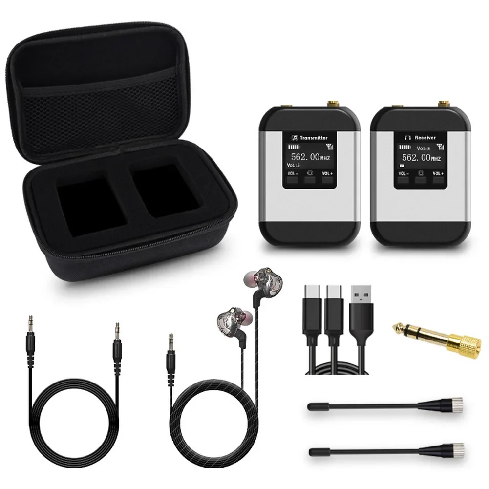 UHF Wireless In-Ear Monitoring System 20 Channels Auto-Pairing Live Singing With Real-time Replay Audio Monitoring System