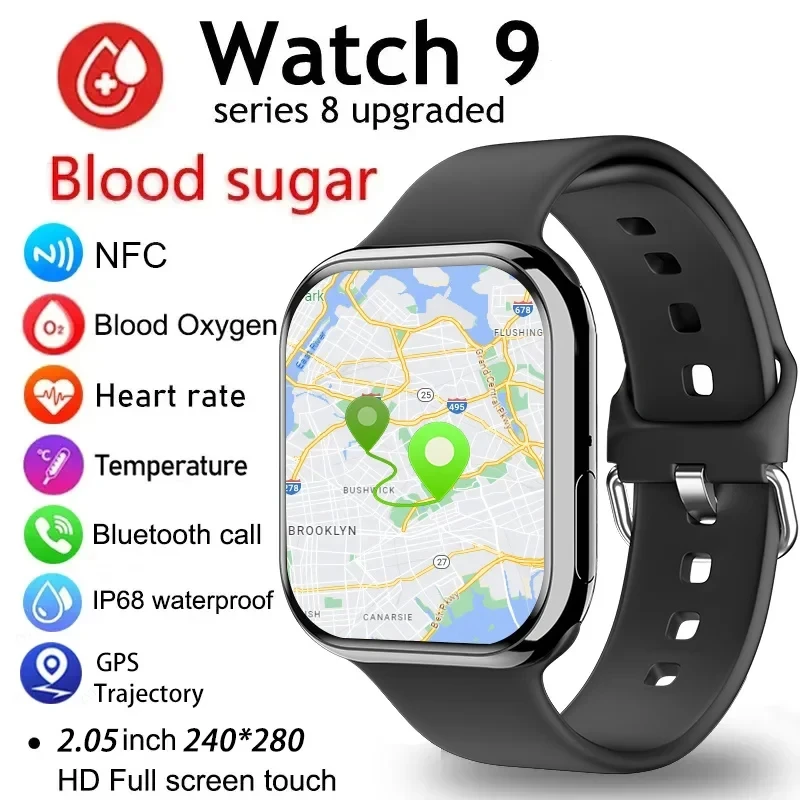 2025 New Watch 9 Smart Watch Men Sports Always Display Body Temperature Fitness Women Series 8 Original smartwatch for Apple iOS