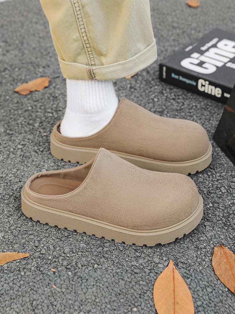 

Men's Casual Slip-On Work Shoes Summer Thick Bottom Anti-Slip Leisure Fashion Single Shoes Easy to Wear Comfortable Breathable