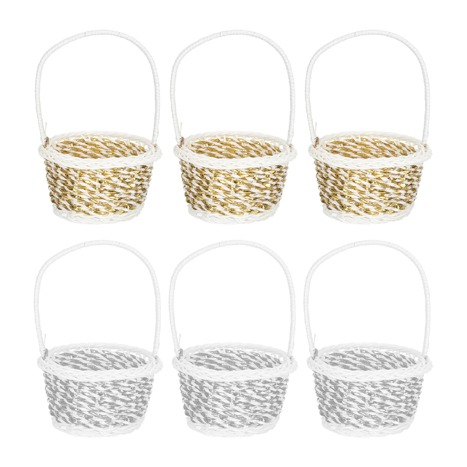 

Набор из 6 корзин для хранения: Премиальные плетеные корзины из полипропилена для дома, органайзер для фруктов, яиц и овощей, многофункциональные бытовые корзины