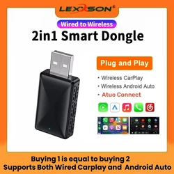 NEW Mini 2in1 Wireless CarPlay&Android Auto Wireless Adapter Smart Mini Box Dongle Bluetooth WiFi Fast Connect Plug And Play Box