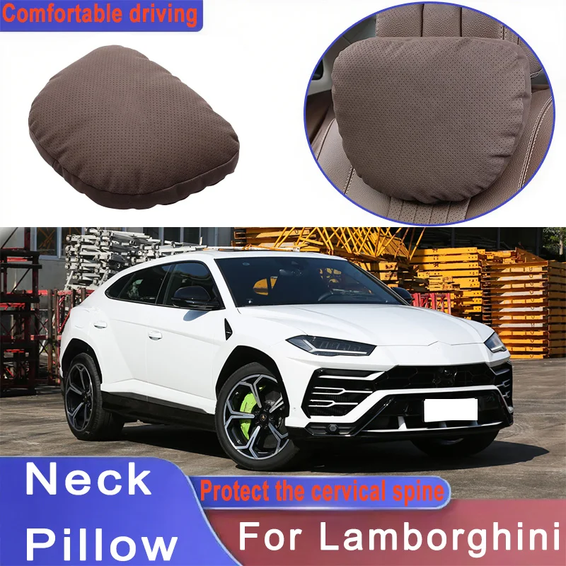 

Car Headrest Neck Support Seat Lumbar Cushion Neck Pillow For Lamborghini Revuelto Urus SE Temerario Huracan EVO STO Aventador
