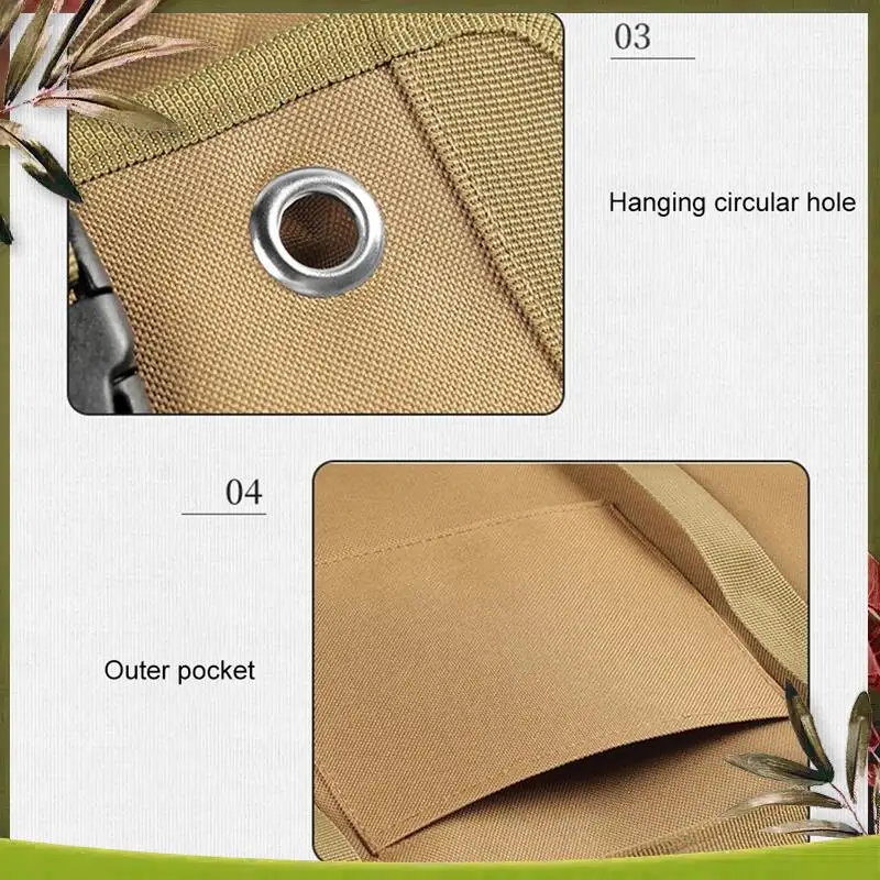 

Camping Storage Bag Multi-Purpose Roll Up Tool Bags Outdoor Tent Peg Carrier Pack Collapsible Storage Pouch