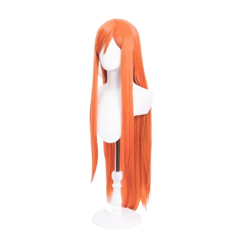 Anime Bleach Inoue Orihime Cosplay Costume Hair Headwear Super Long Orange Comic Wigs