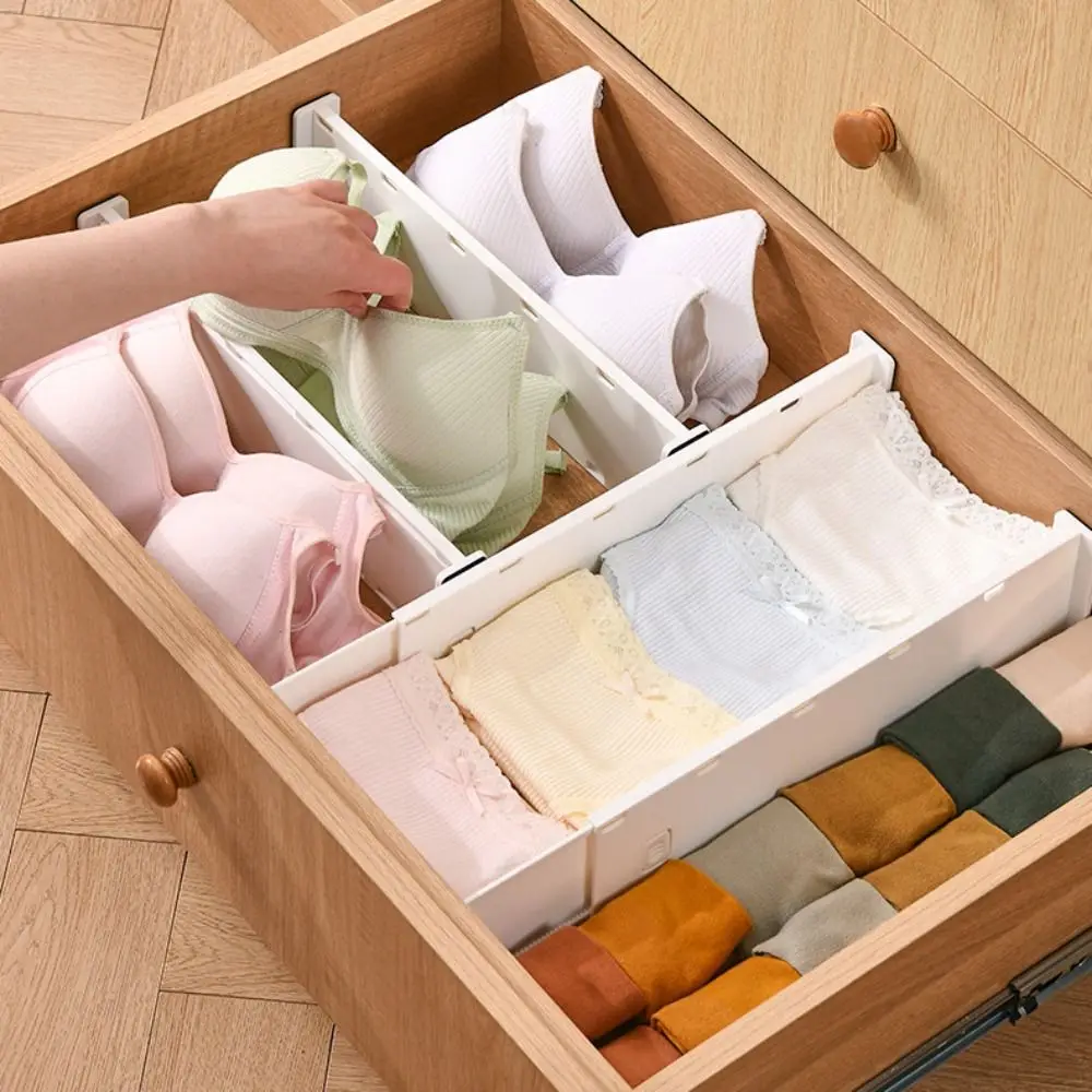 New Telescoping Drawer Divider Adjustable Multifunctional Cabinet Clapboard DIY Drawer Separator Cabinet Drawer Organization