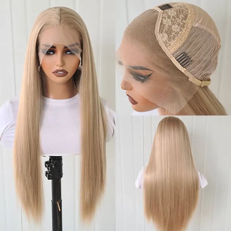 

Прямые синтетические волосы для женщин, из термостойкого волокна