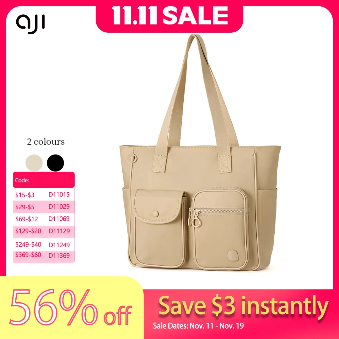 

AJI 2025 новая большая сумка для женщин, легкая водонепроницаемая сумка большой вместимости, женские сумки, модные женские сумки на плечо