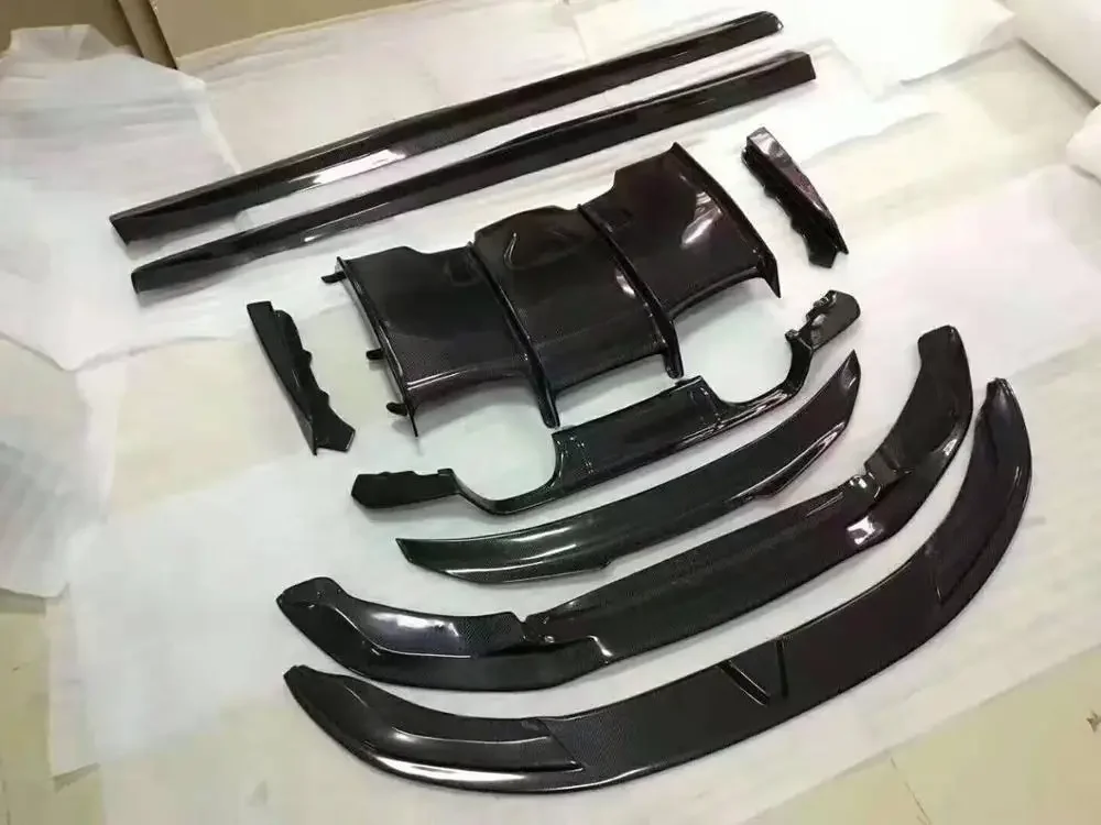 Fibra de carbono duplo dianteiro lábios difusor traseiro saias laterais spoiler tronco asa psm design corpo kit para m3 f80 m4 f82