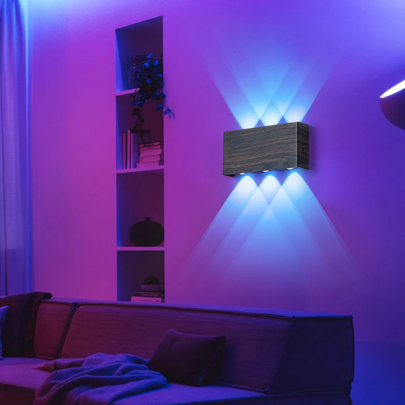 LED Remote Control Charging Wall Lamp Modern Simple Touch Dimming 12 Colors Wiring Free Installation Indoor Atmosphere Lighting