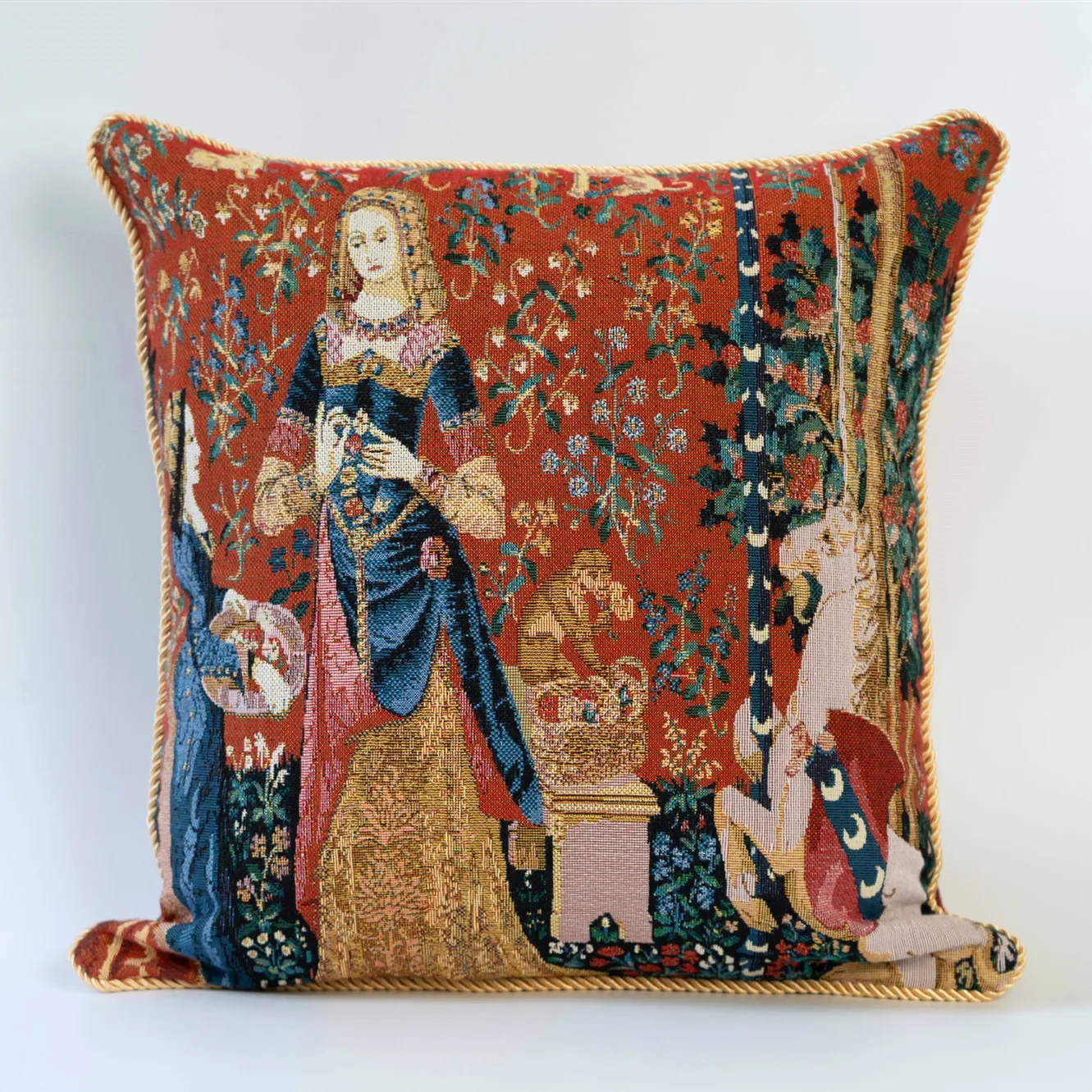 New Belgian Jacquard Cushion Cover 100% Cotton Double Sides Luxury Sofa Car Waist Classic Home Decorative Pillowcase 45*45cm
