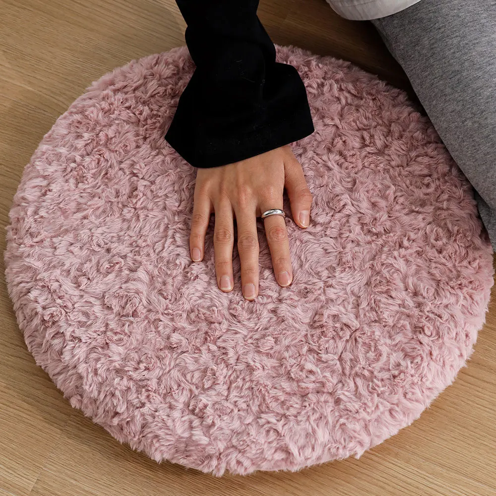 Ultra Soft Round Cushion Cover Living Room Dining Table Seat Covers Zipper Plush Cushions Floor Funda Cojin Home Decorations