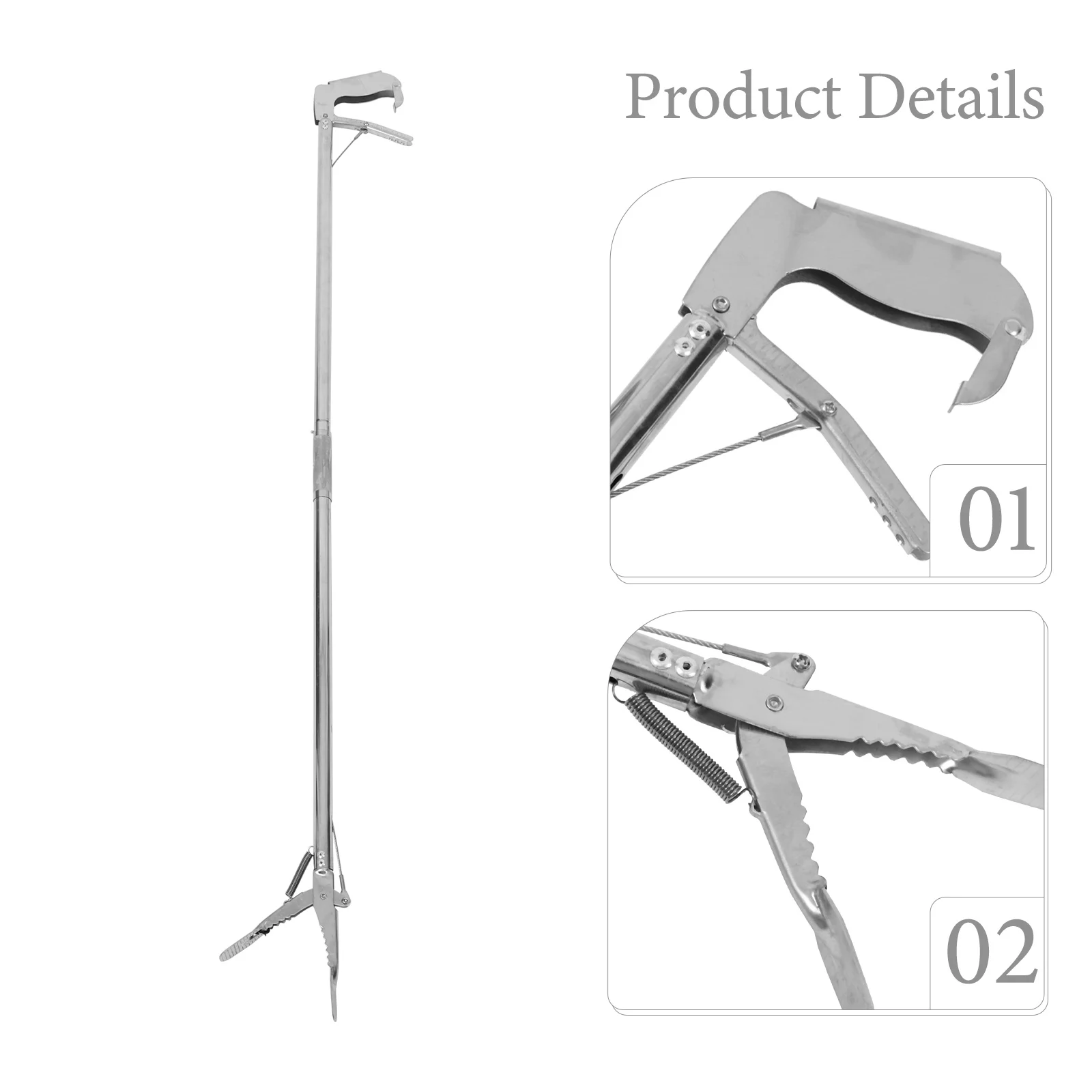 

Grabber Tool Heavy Duty Foldable Metal Pickup Stick For Elderly Disabled Long Reach Clamp Home Cleaning Supplies Reusable Tongs