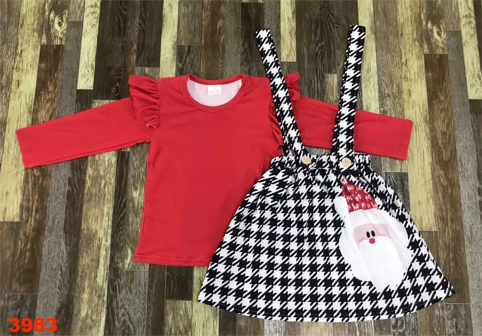 2024  Christmas  Stitch new Girls baby dress   boutique clothing  cute cotton dress plus trousers autumn complete set