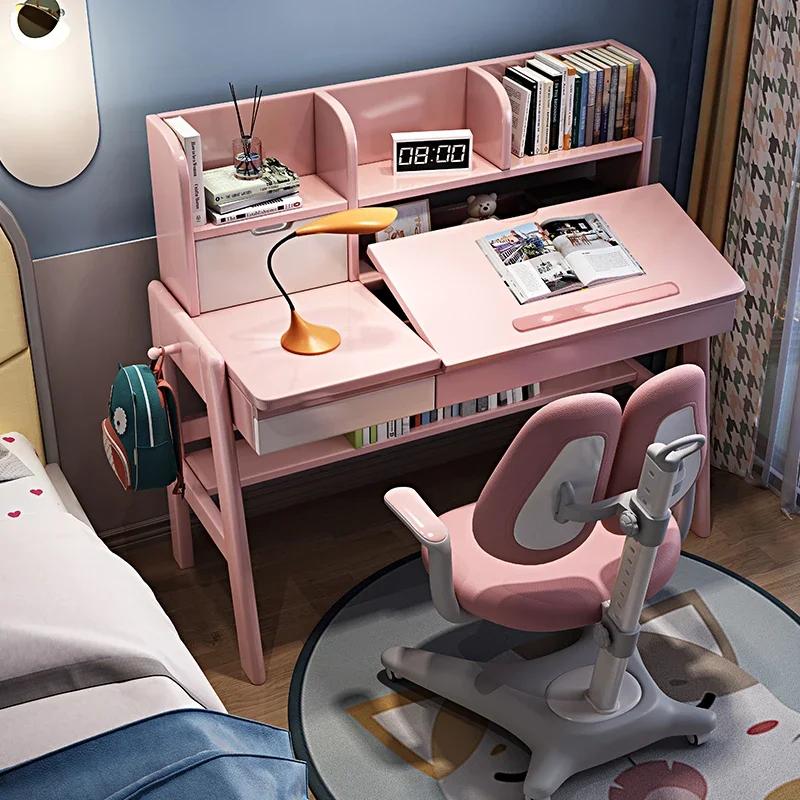 

-High-quality Custom Multi-occasion Practical Children's Study Table and Chair Set Suitable for Home Learning