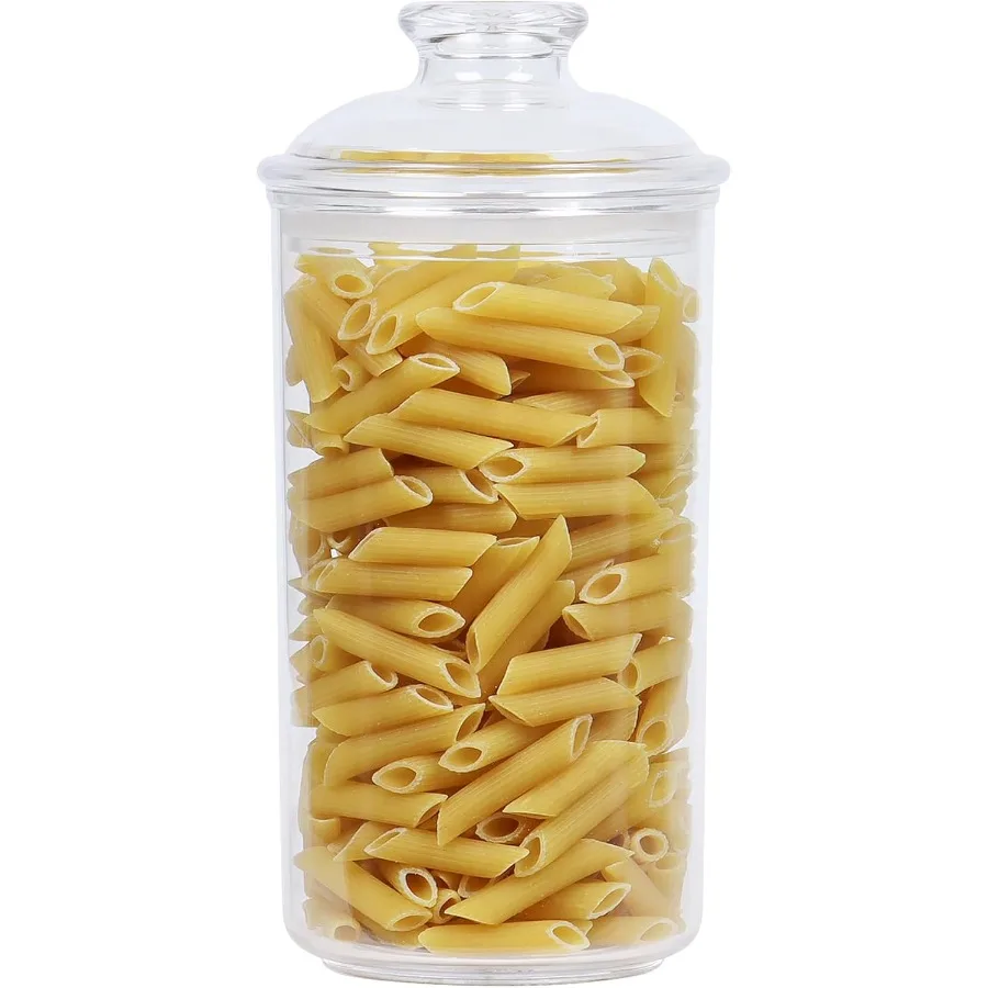 

JOEY'Z 34oz/1L - Acrylic tight Candy Jar Ce Jar - Candy Jars with Lids Apothecary Jars With Lids - Laundry Pods Container Laund