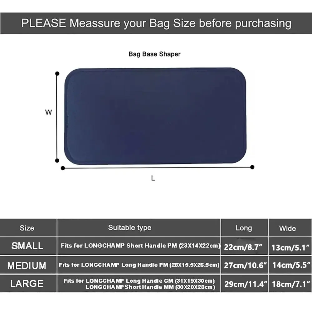 Filz-Basisformer, passend für LongChamp Le Zangriff, Tasche, Bodenplatte, Tasche, Anti-Kollaps-Kosmetiktasche, Filz-Make-up-Tasche, Stützpolster – Detail 4