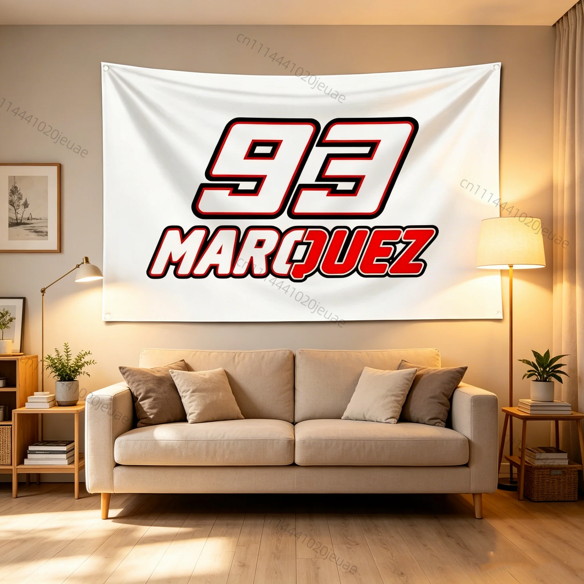 Creative Cartoon Tapestry Moto 93 Flags Aesthetic Room Decor Background Cloth Banner For Garage Wall Art Car Club Wall Tapestry