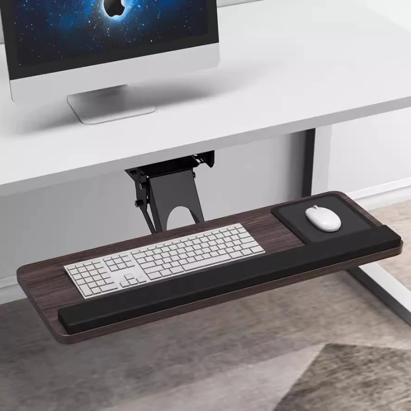 Keyboard bracket Ergonomics Under desk Drawer slide rail Computer Under desk Rotary telescopic bracket Mouse storage tray