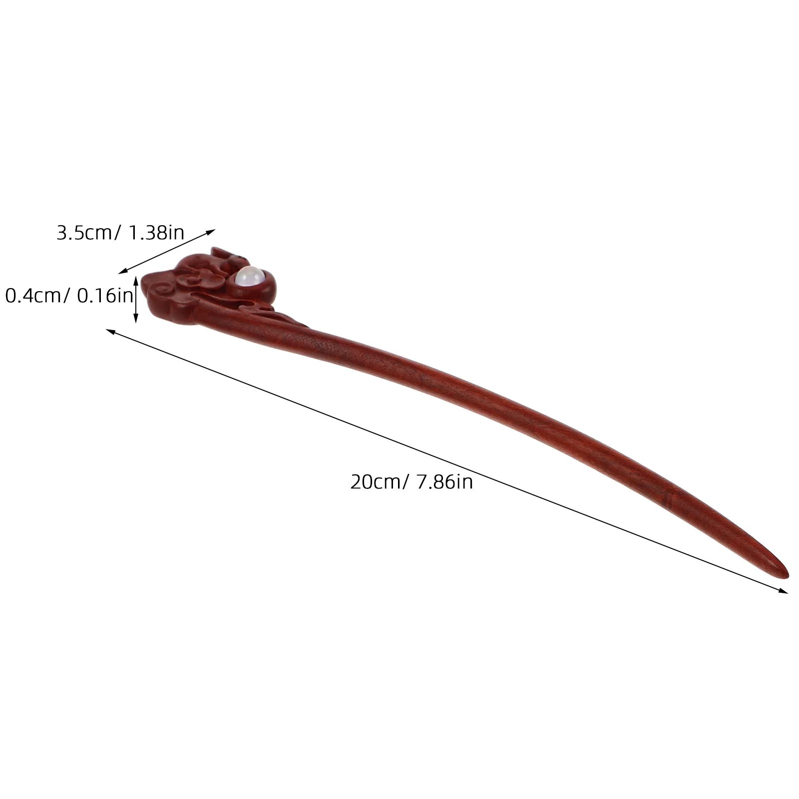 Retro Chinese Hairpin Red Sandalwood Stylish Accessory for Long Hair Updos and Everyday Use Chinese Hair Accessories