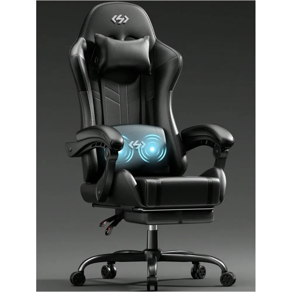 Gaming Chair With Pocket Spring Cushion, Video Game Chair, Gaming Computer Chair, Ergonomic Chairs For Adults With Headrest And