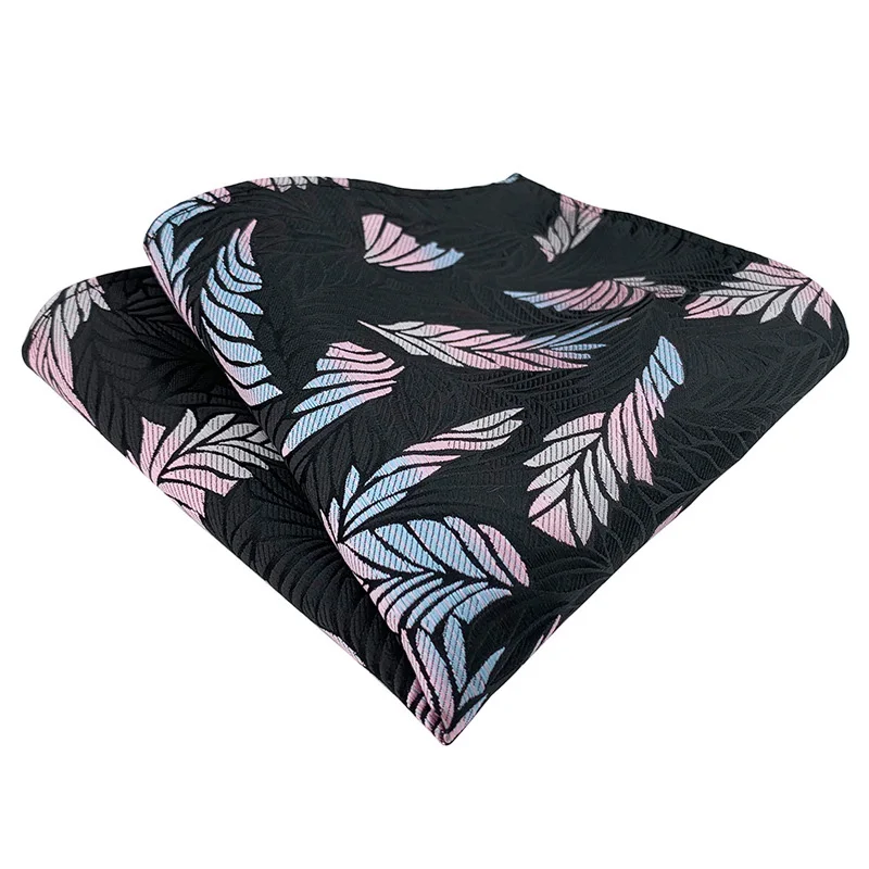 Jacquard 25CM Tasca floreale quadrata per uomo Donna Asciugamano petto a righe Hanky Abiti da uomo Fazzoletto Paisley Asciugamano da tasca