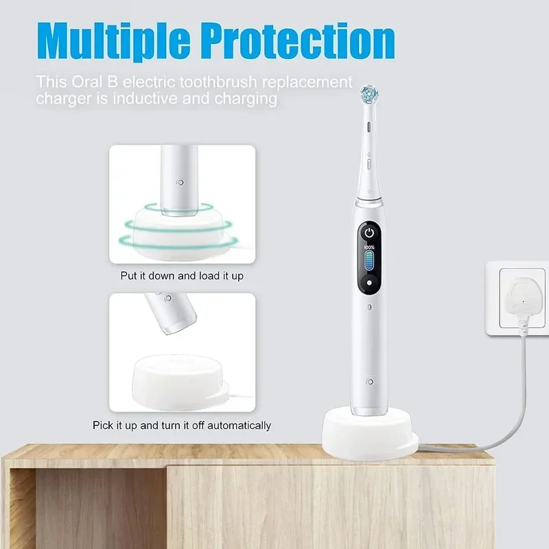 100-240V Magnetic Electric Toothbrush Charging Base Adapter EU/US/UK Charger for Oral B IO Series 7/8/9 9S 10S IO7 IO8 IO9 3768