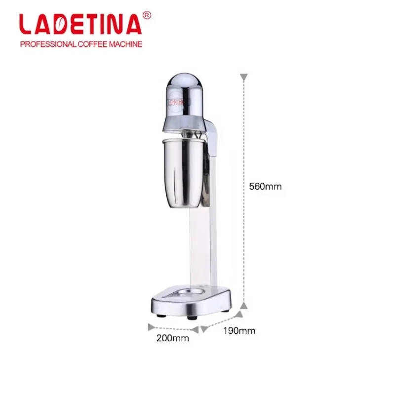 Single Cup Electric Milk Shaker Machine Silver Stainless Steel Commercial Household Milk Shake Mixer For Cafe Shop