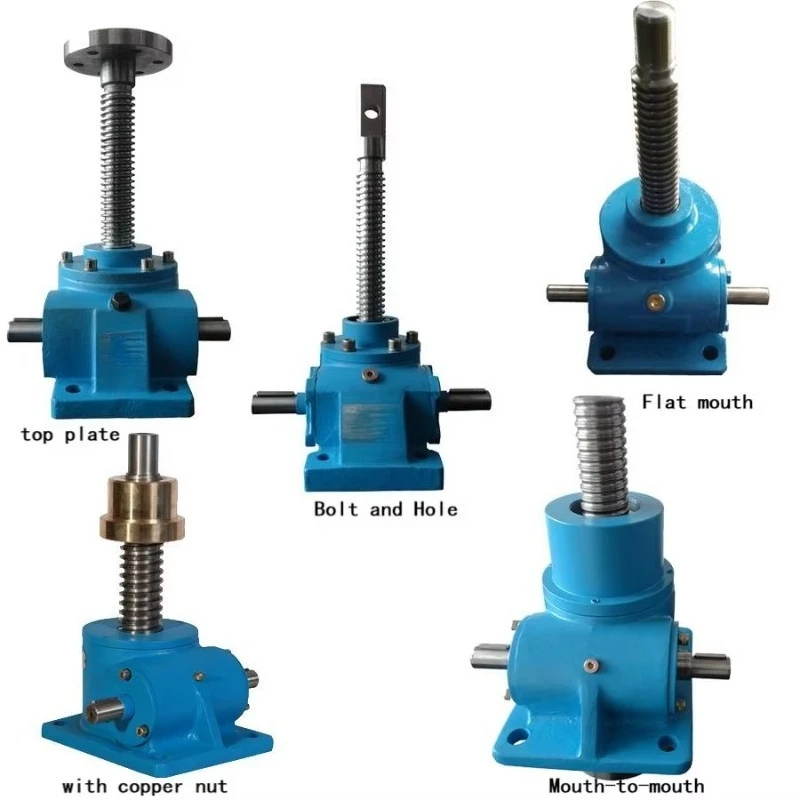 Industrial worm gear screw heavy-duty cast iron shell top lifting platform