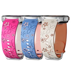 No Gaps Band for Samsung Galaxy Watch 7/5 Pro/4 6 Classic 40 44mm Engraved Silicone Sport Bracelet correa Galaxy Watch 7 Straps