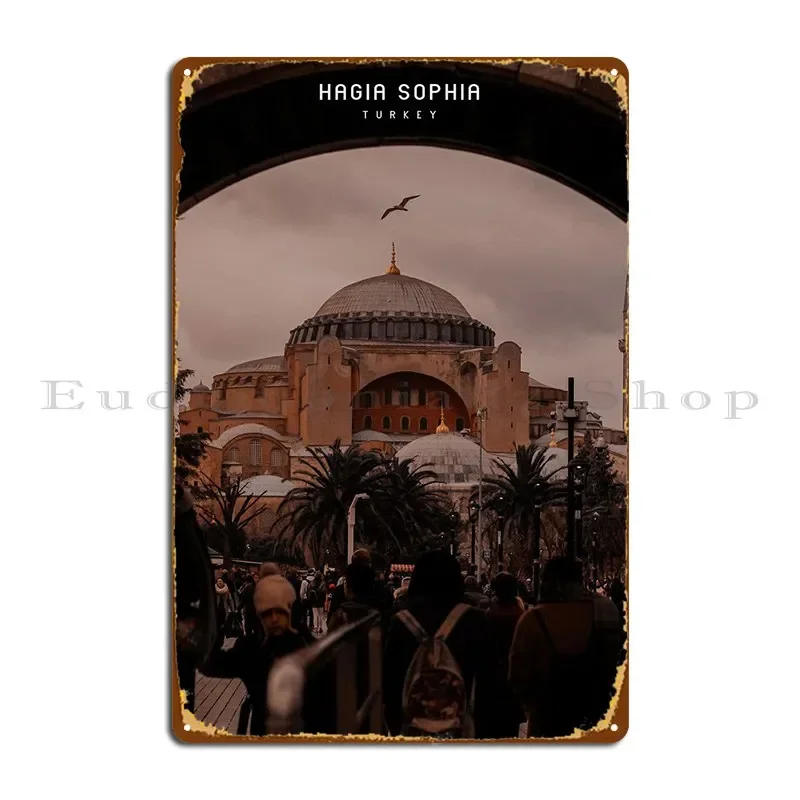 Hagia Sophia Metal Sign Funny Club Wall Mural Design Wall Mural Tin Sign Poster