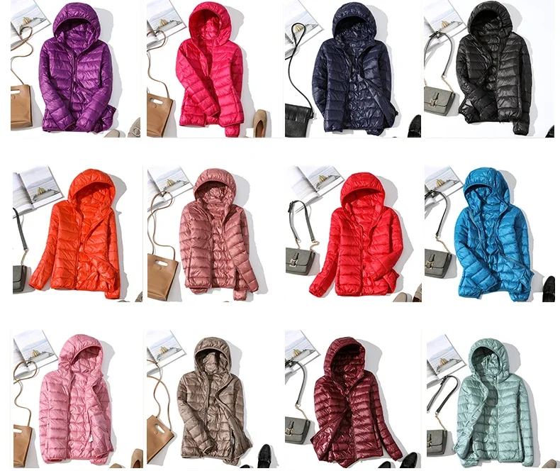 Ultra Light Down Jacket 2024 New Parkas Basic Winter Jackets Female Women Velvet Hooded Coats Autumn Down Jacket Womens Outwear