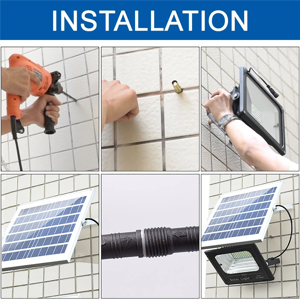 Lámpara Solar de dos cabezales, luz LED impermeable con Control remoto, foco de pared para jardín al aire libre, decoración del hogar, 196/270LED
