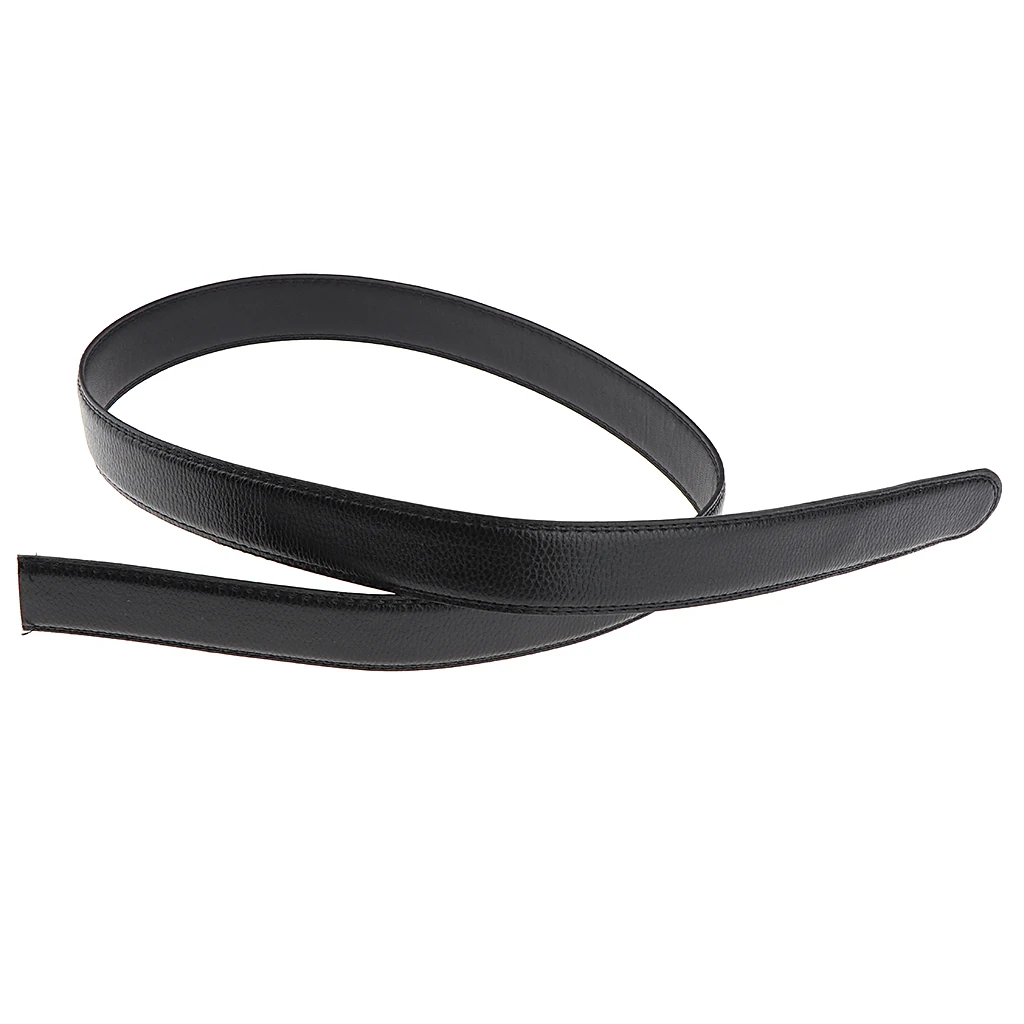Artificial Leather Mens Casual Dress Belt Adjustable Slide Strap No Buckle for Jeans Business and Formal Wear