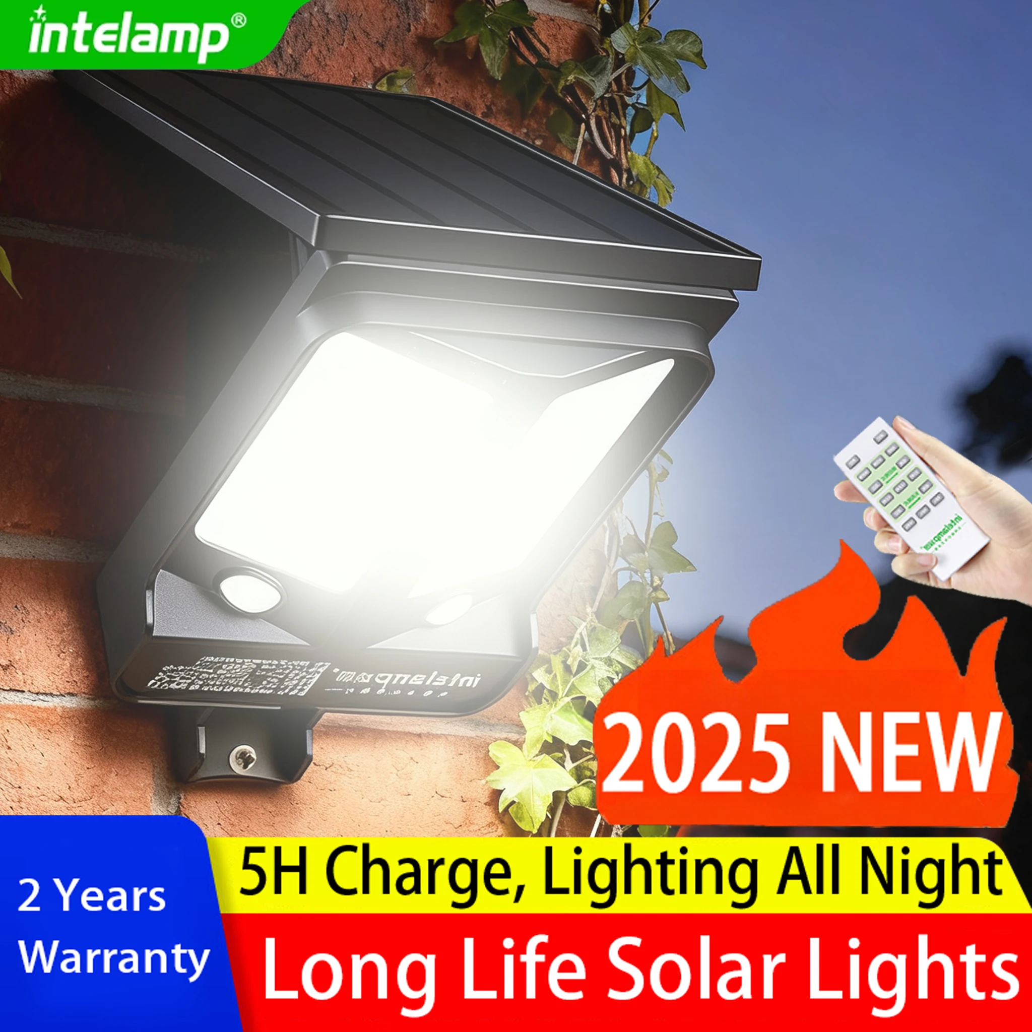 

1200LM Led Solar Light High Bright Solar Flood Light Waterproof Outdoor Garden Wall Light with Big Solar Panel For Garden Yard
