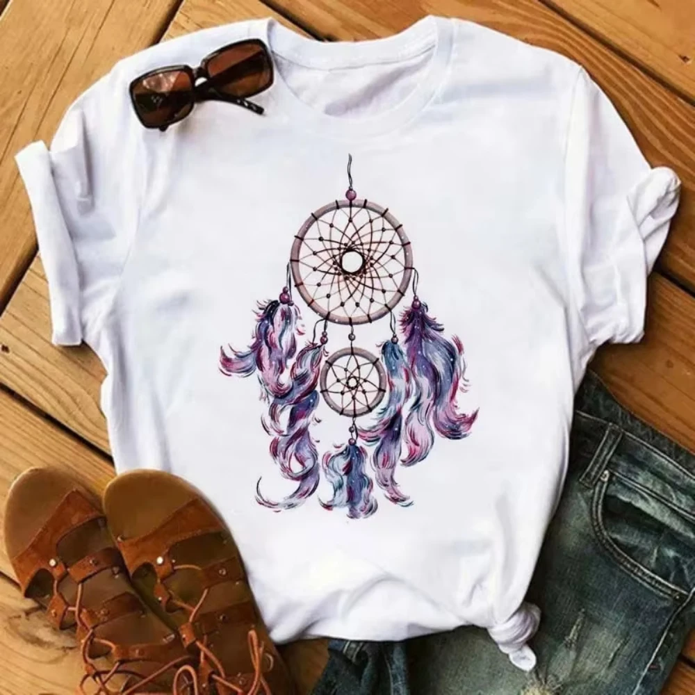 Men's Short-sleeved Explosive Insect Butterfly Dragonfly Printed Round Neck T-shirt Women Clothes Oversized T Shirt Harajuku
