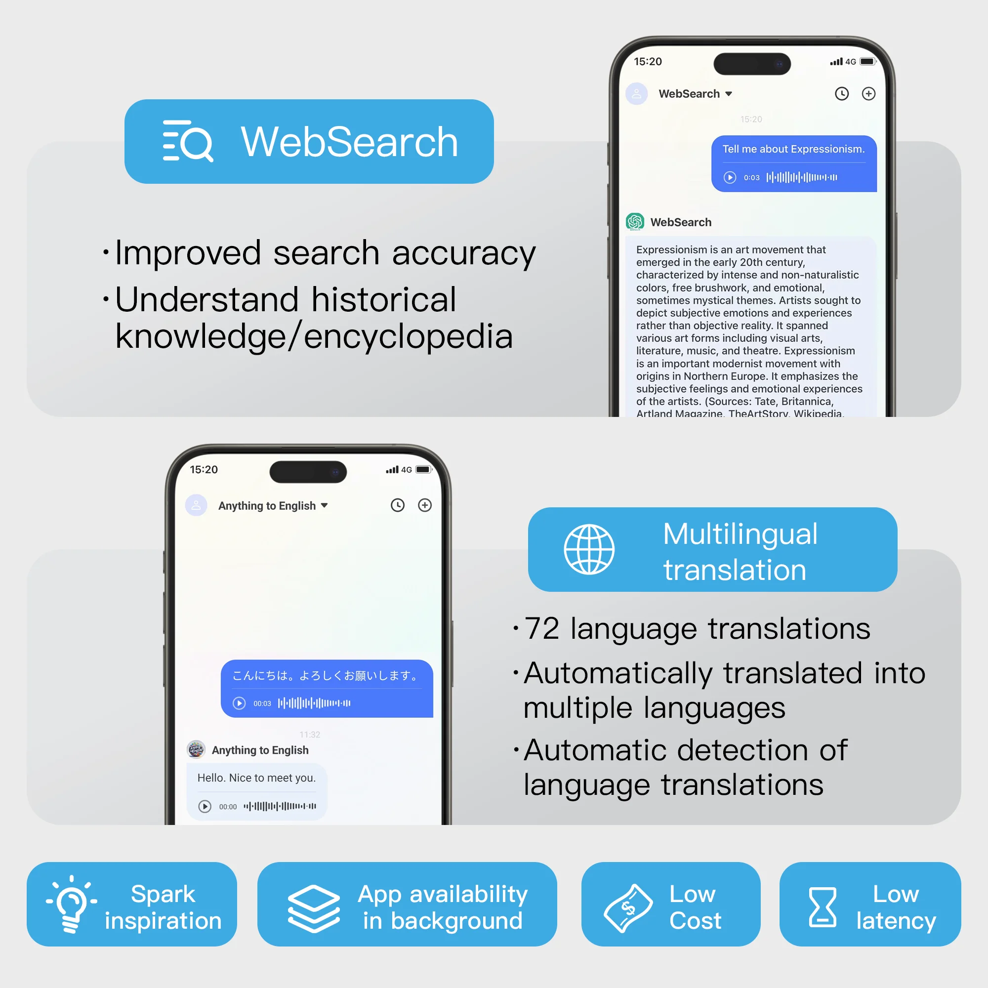 Assistente de casa inteligente com ai chatgpt, compatível com tradução, interação de voz, microfone bt habilitado para celular