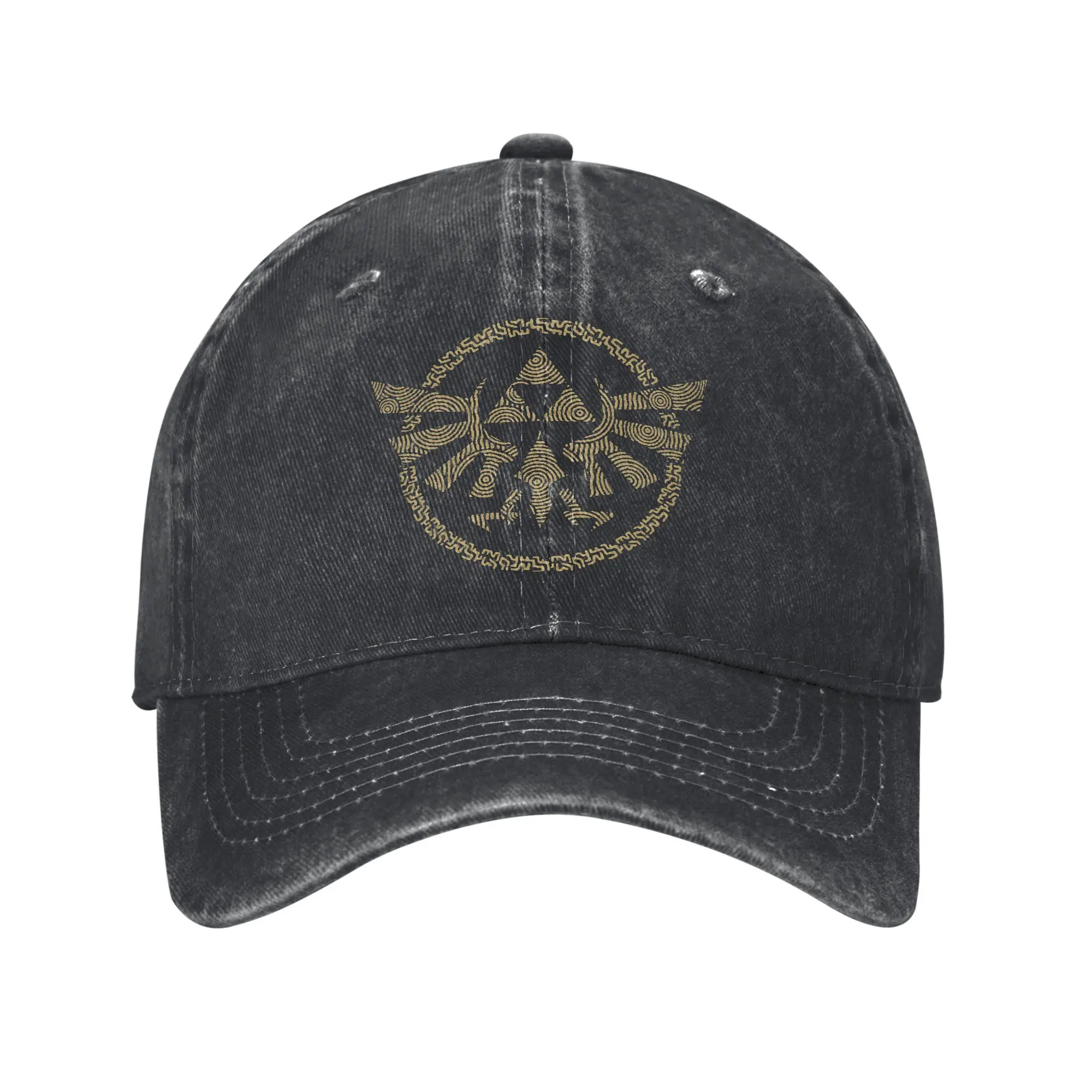Zeldas Men Women Baseball Caps Vintage Game Distressed Denim Washed Hats Cap Vintage Outdoor Running Golf Fit Snapback Hat
