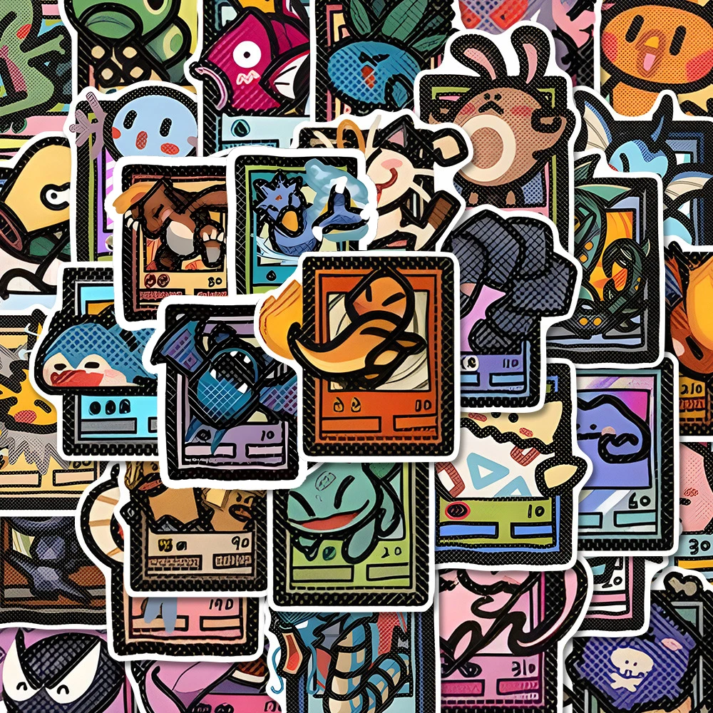 10/30/50/103 Stück Pixel-Style Anime Pokemon Graffiti-Aufkleber für Laptop Handyhülle Wasserfeste Niedliche Charmander Squirtle Sticker