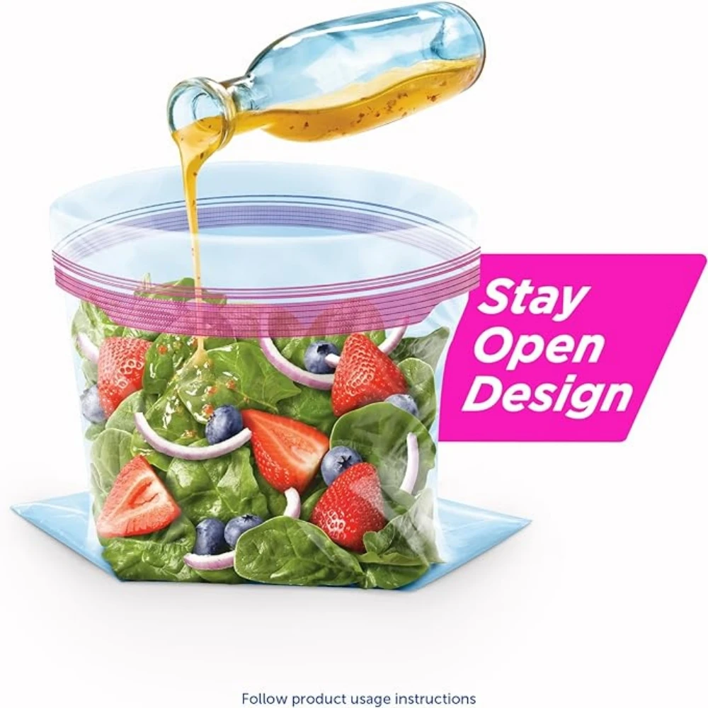 Sandwich Storage Bags, Stay Open Design with Stand-Up Bottom, Easy to Fill,120 Count, Pack of 1 lock in flavor