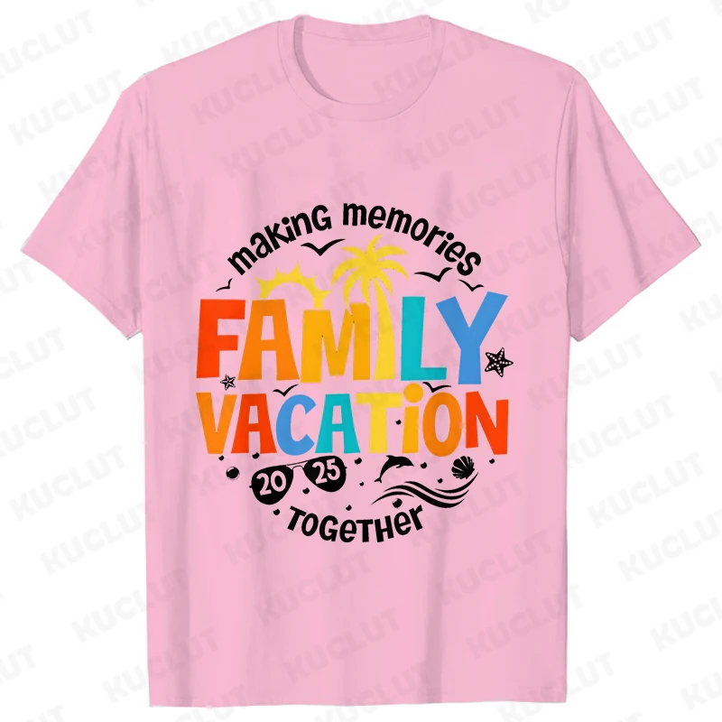 مضحك عطلة الأسرة 2025 تي شيرت ذكريات كروز بلايز مضحك عطلة قميص للعائلة موضة قمصان الصيف