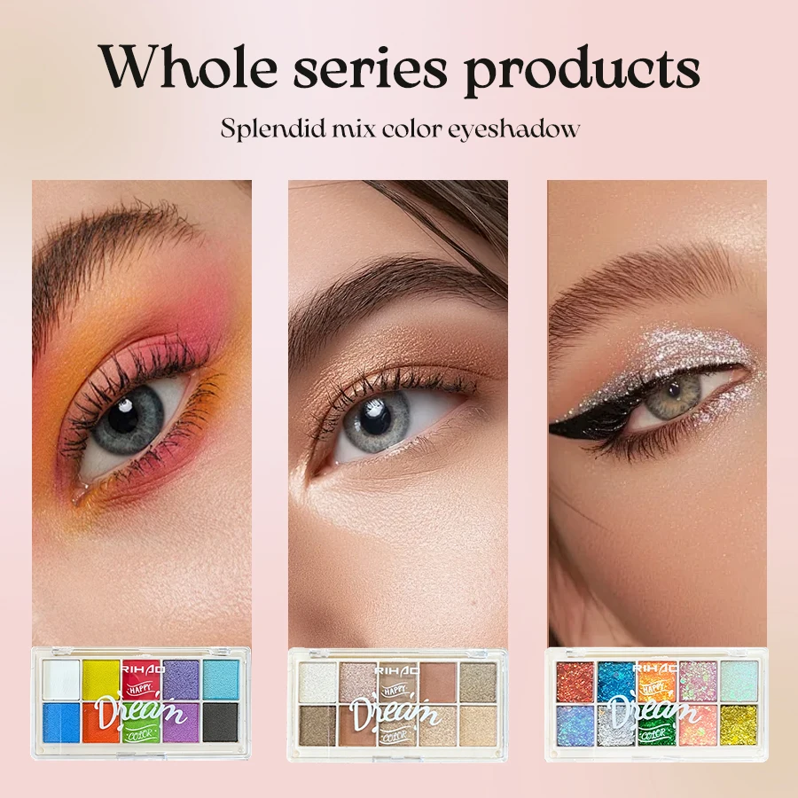 1Pc TLM アイシャドウパレット 簡単に塗布できる長持ちする防水メイクアップ シマー クリスマスパーティー デイリーステージメイクアップ