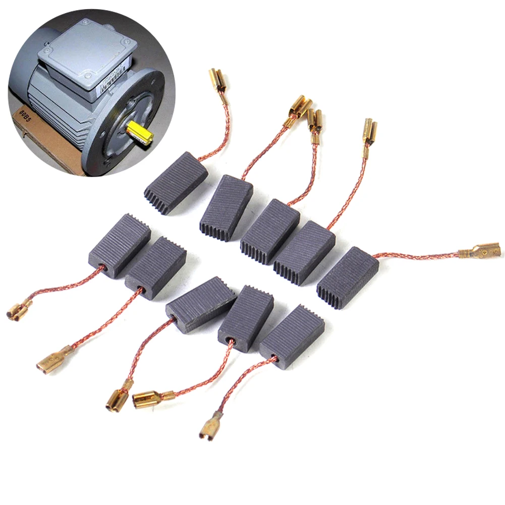 Achieve Long Lasting Results with 10 Pcs 5mm*8mm*15mm Motor Carbon Brushes Set for Electric Drill Angle Grinder