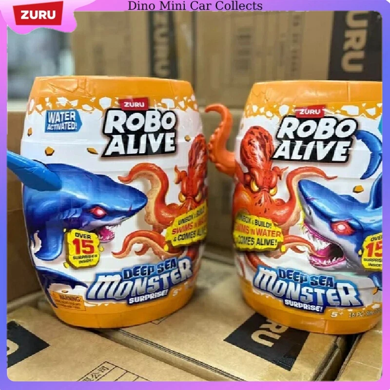 Zuru Robo Alive Deep Sea Monster Surprise Bionic Shark Octopus Animal Model Water Activated Collectible Blind Box Trendy Toy
