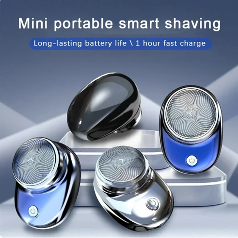 1 PCS - Portable Mini Electric Shaver, USB Fast Charging Men\'s Car Travel Shaver, Washable Function