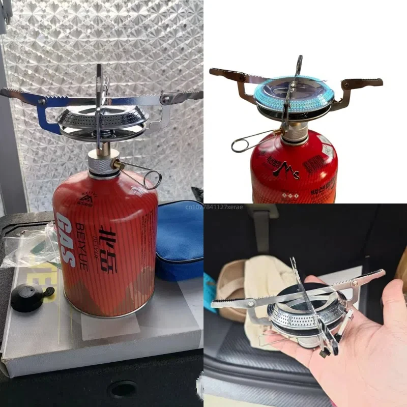 Outdoor windproof picnic large plate stove head, portable foldable electronic pocket stove, low-power cooking picnic hiking