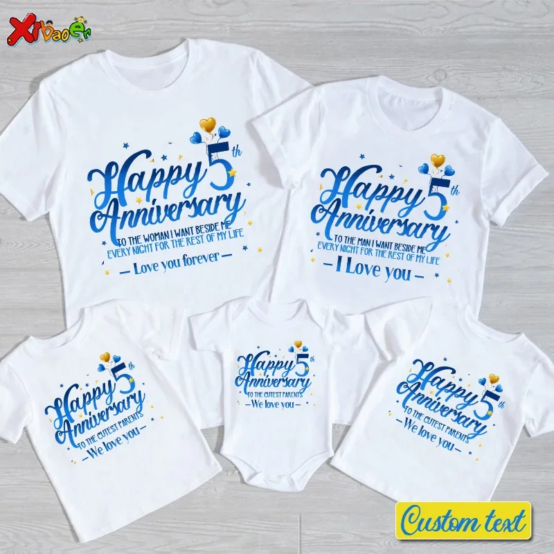 

Anniversary Shirt for Family Outfits 5th 20th 30th Wedding Anniversary Gift Couple Matching Family Shirt Anniversary Outfit Baby